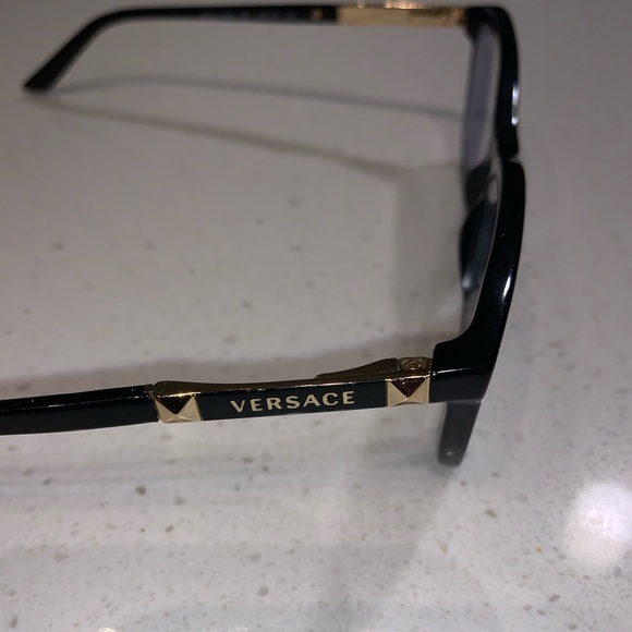 Black and Gold Versace Eyeglasses - Picture 4 of 5